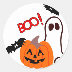 Redonda pegatina de hallowen