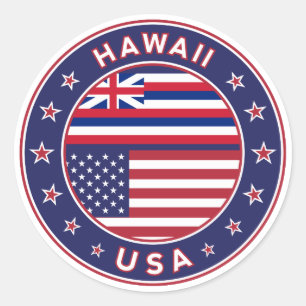 Redonda Pegatina de Hawái, Hawái, Estados Unidos