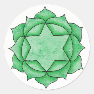 Redonda Pegatina de Heart Chakra