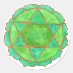 Redonda Pegatina de Heart Chakra