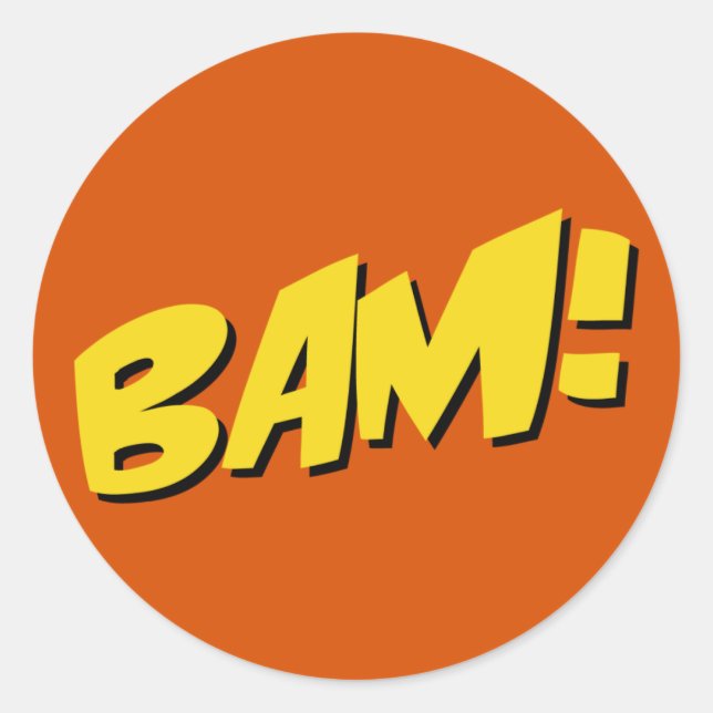 Redonda Pegatina de historietas (Anverso)