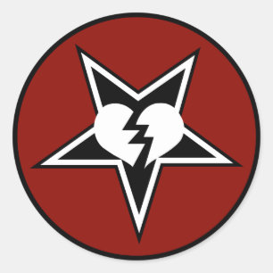 Redonda Pegatina de HMG (6, rojo)