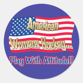 Redonda Pegatina de hockey sobre patines norteamericanas