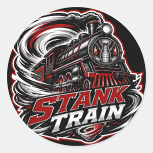 Redonda Pegatina de hockey Stank Train Carolina