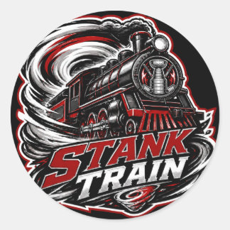 Redonda Pegatina de hockey Stank Train Carolina