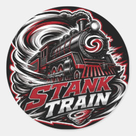 Redonda Pegatina de Hockey Stank Train Carolina