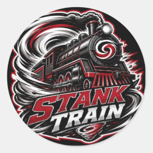 Redonda Pegatina de Hockey Stank Train Carolina