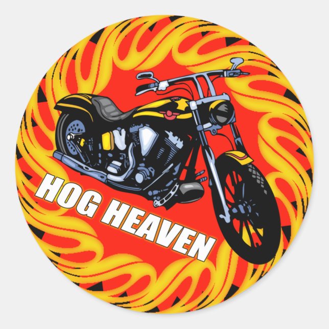 Redonda Pegatina de Hog Heaven (Anverso)