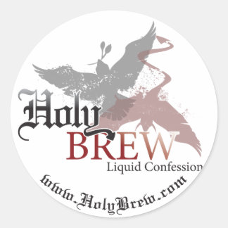 Redonda Pegatina de Holy Brew