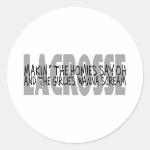 Redonda Pegatina de Homies del humor de LaCrosse