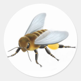 Redonda Pegatina de Honey Bee