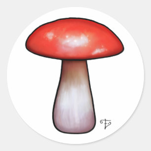 Redonda Pegatina de hongos del taller de Elfland
