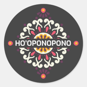 Redonda Pegatina de Ho'oponopono