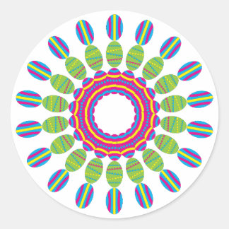 Redonda Pegatina de Huevos de Pascua