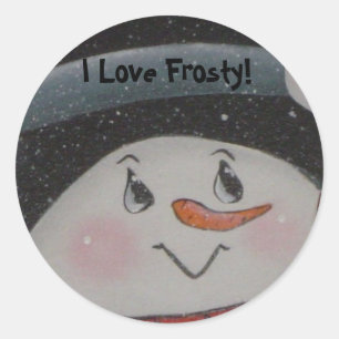 Redonda Pegatina de I Love Frosty