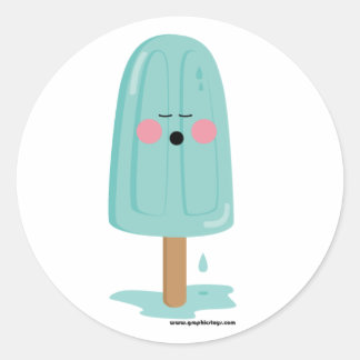 Redonda pegatina de icecream