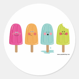 Redonda pegatina de icecream