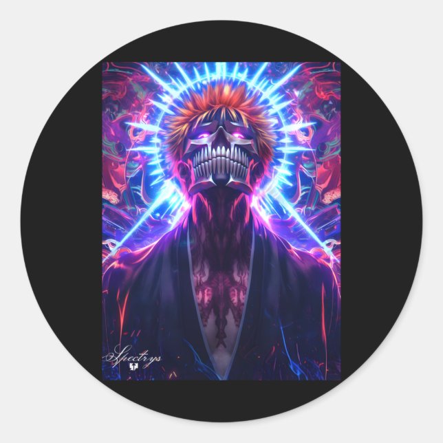 Redonda Pegatina de Ichigo Kurosaki (Anverso)