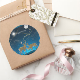Redonda Pegatina de impresión de Navidad premium de Boganh