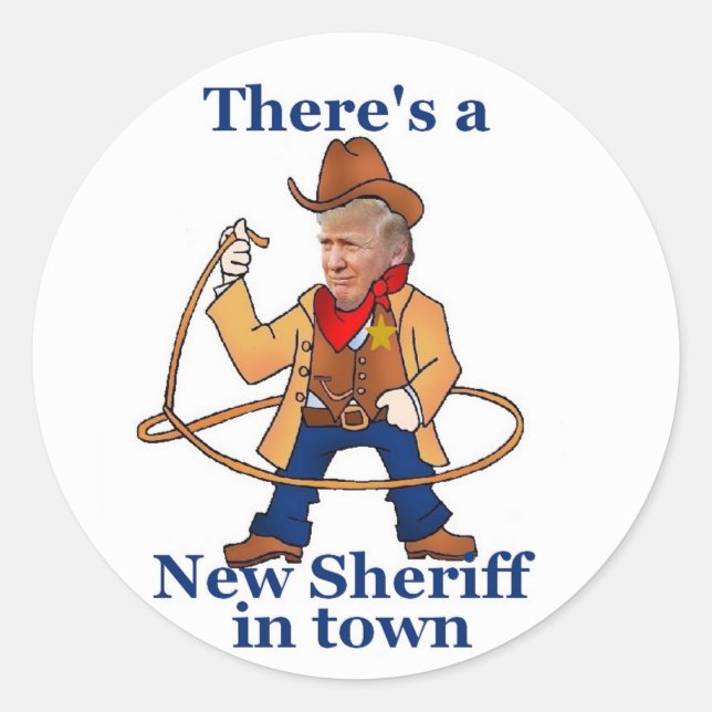 Redonda Pegatina de inauguración de TRUMP (Anverso)