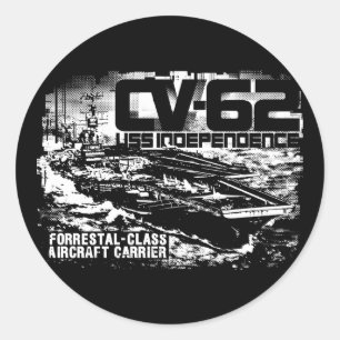 Redonda Pegatina de independencia de portaaviones
