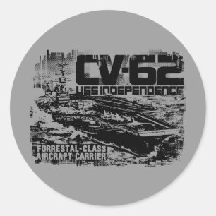Redonda Pegatina de independencia de portaaviones