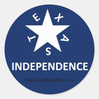 Redonda Pegatina de Independencia de Texas