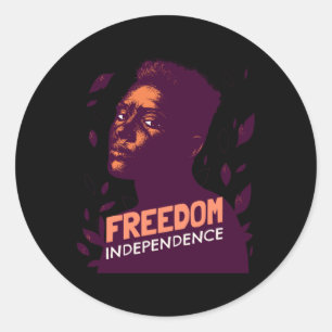 Redonda Pegatina De Independencia Y Libertad