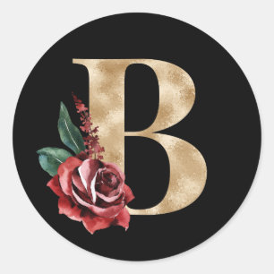 Redonda Pegatina de iniciales de vacaciones de invierno le