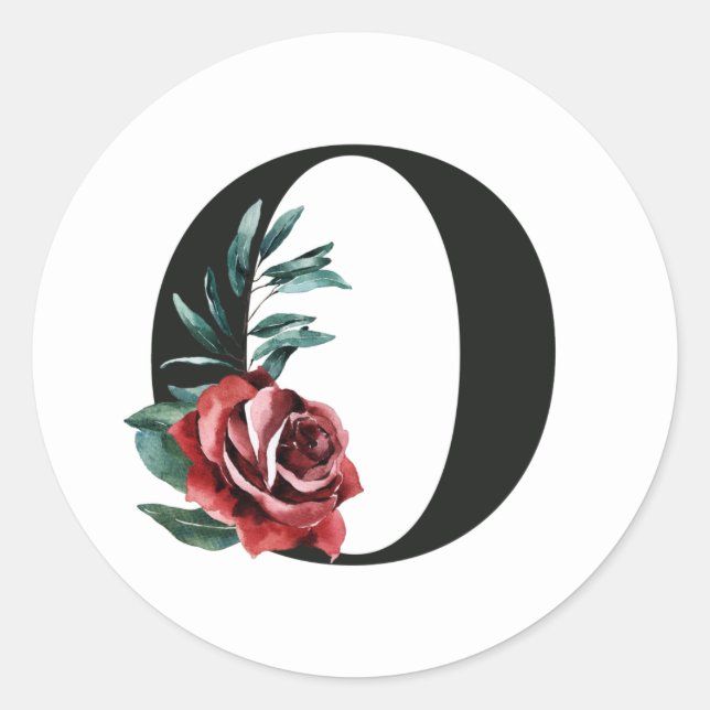 Redonda Pegatina de iniciales de vacaciones de invierno le (Anverso)