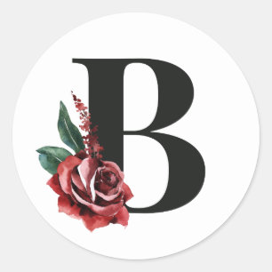 Redonda Pegatina de iniciales de vacaciones de invierno le