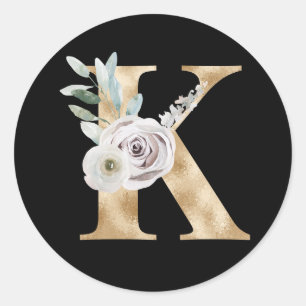 Redonda Pegatina de iniciales de vacaciones de invierno le