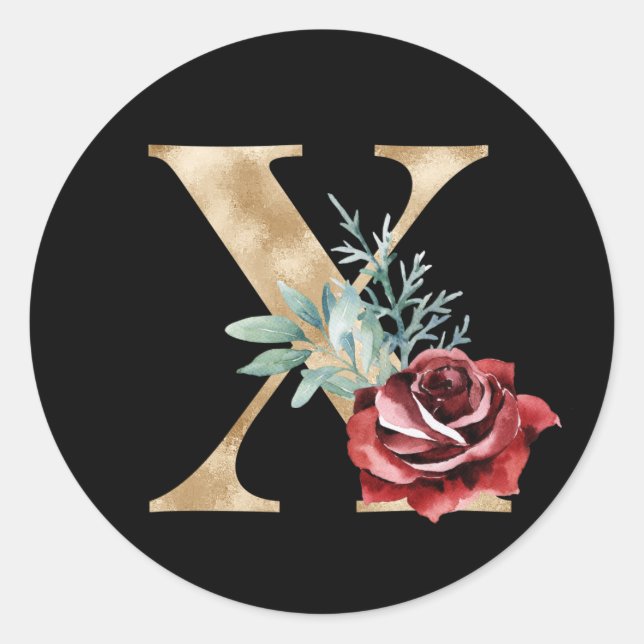 Redonda Pegatina de iniciales de vacaciones de invierno le (Anverso)