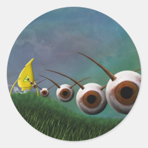 Redonda Pegatina de Inversionistas de Ojos