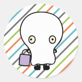 Redonda Pegatina de invitación a fiesta de disfraces para 