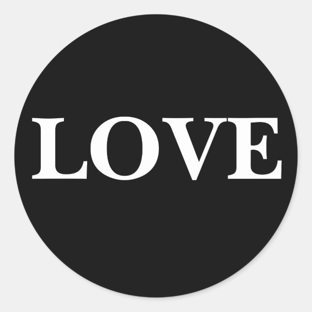 Redonda Pegatina de invitación al amor elegante (Anverso)