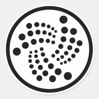 Redonda PEGATINA de IOTA