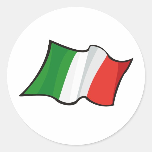Redonda Pegatina de Italia (Anverso)
