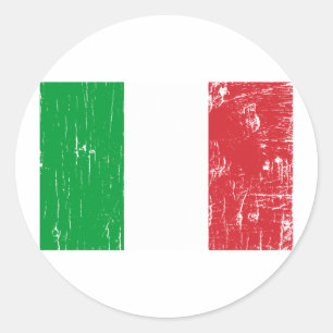 Redonda Pegatina de Italia
