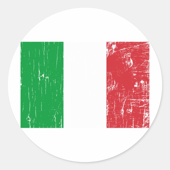 Redonda Pegatina de Italia (Anverso)