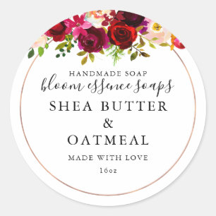 Redonda Pegatina de jabón de oro falso