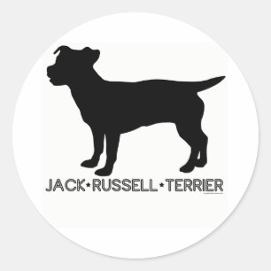 Redonda Pegatina de Jack Russell Terrier