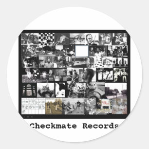 Redonda Pegatina de jaque mate