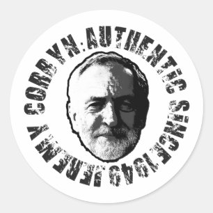 REDONDA PEGATINA DE JEREMY CORBYN