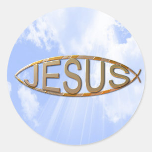 Redonda Pegatina de Jesús