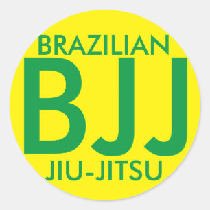 Redonda Pegatina de JIu Jitsu BJJ del brasilen@o