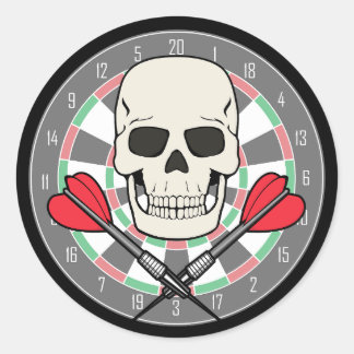 Redonda Pegatina de Jolly Roger Dartboard