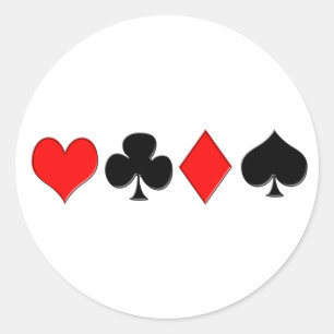 Redonda Pegatina de juegos de póquer