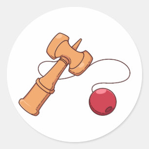 Redonda Pegatina de juguete de madera Kendama japonés trad
