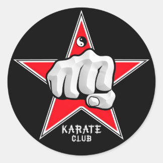 Redonda Pegatina de Karate Club